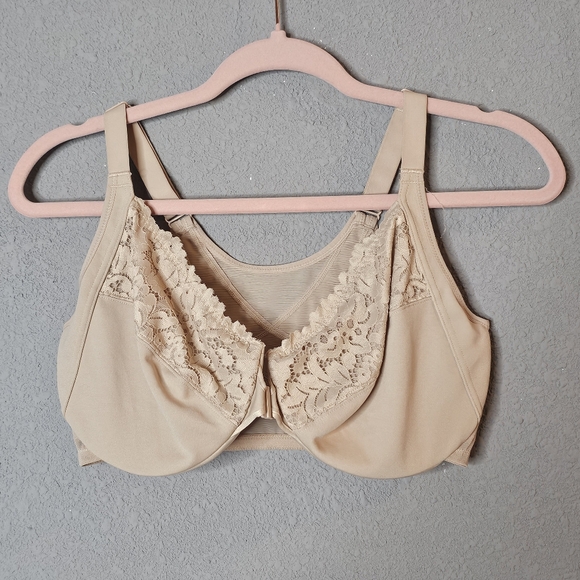 Delimira Posture Bra‎ 34F Lace Front Closure Underwire Adjustable Support B - Picture 1 of 10